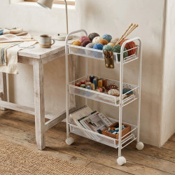3-Tier Metal Trolley